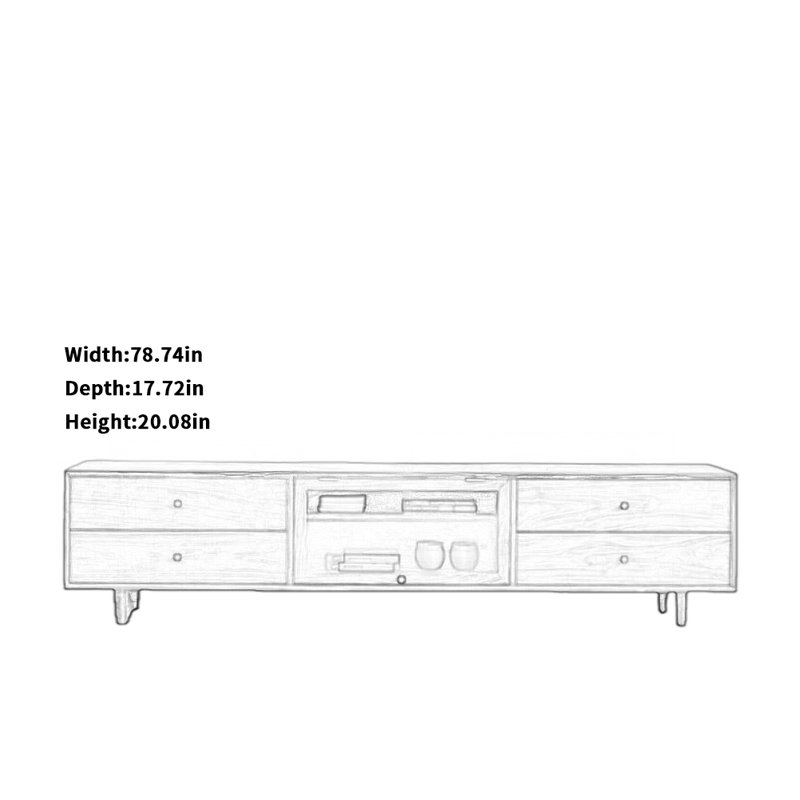 Meuble télé créatif et simple, H 20,08 po x L 78,74 po x l 17,72 po