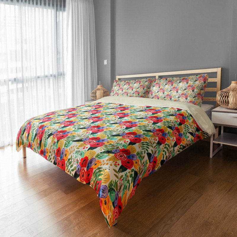 Floral Duvet Cover, Queen Duvet Cover