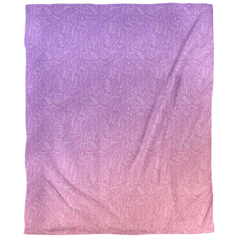 Tissu ditsy, Mauve / rose, L 54 po x l 36 po, Coton peigné pima
