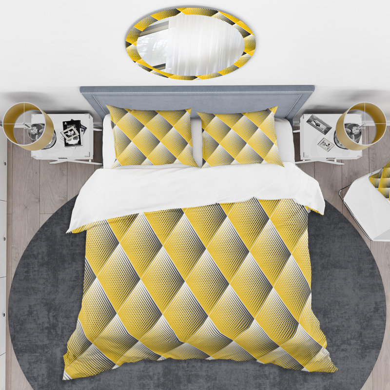 Ensemble de housse de couette Rhombus, Housse simple + 1 taie décorative