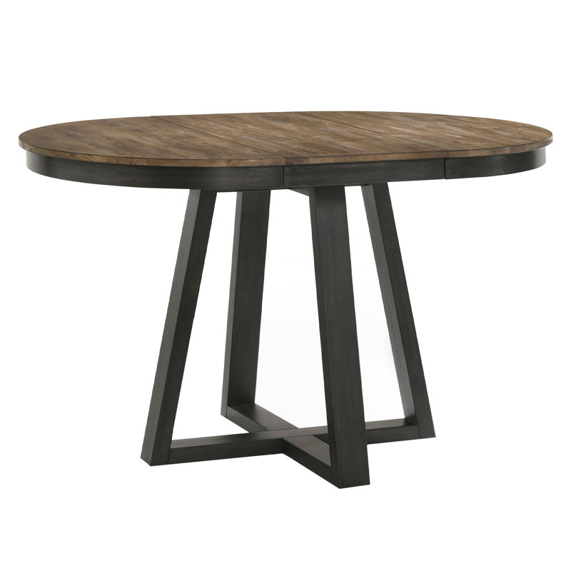 Rabee Extendable Oval Solid Wood Dining Table, 36"