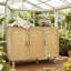 Buffet en rotin avec 3 portes, buffet Boho et tablettes de rangement pour la cuisine, le salon, le vestibule ou le bar