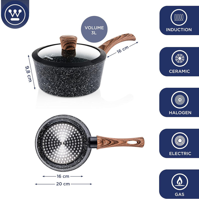 Yuliana 2.4L Non-Stick Saucepan
