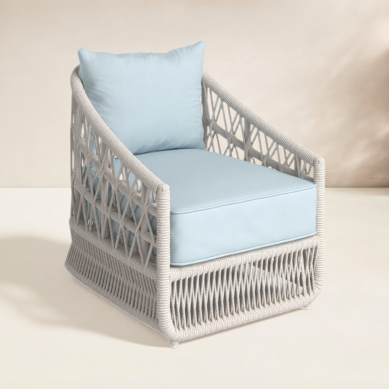 Lucan Patio Chair with Sunbrella Cushions, Canvas Skyline Sunbrella®