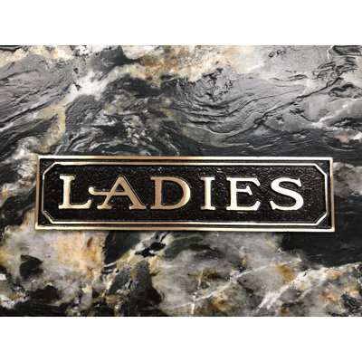 Ladies Brass Door Sign