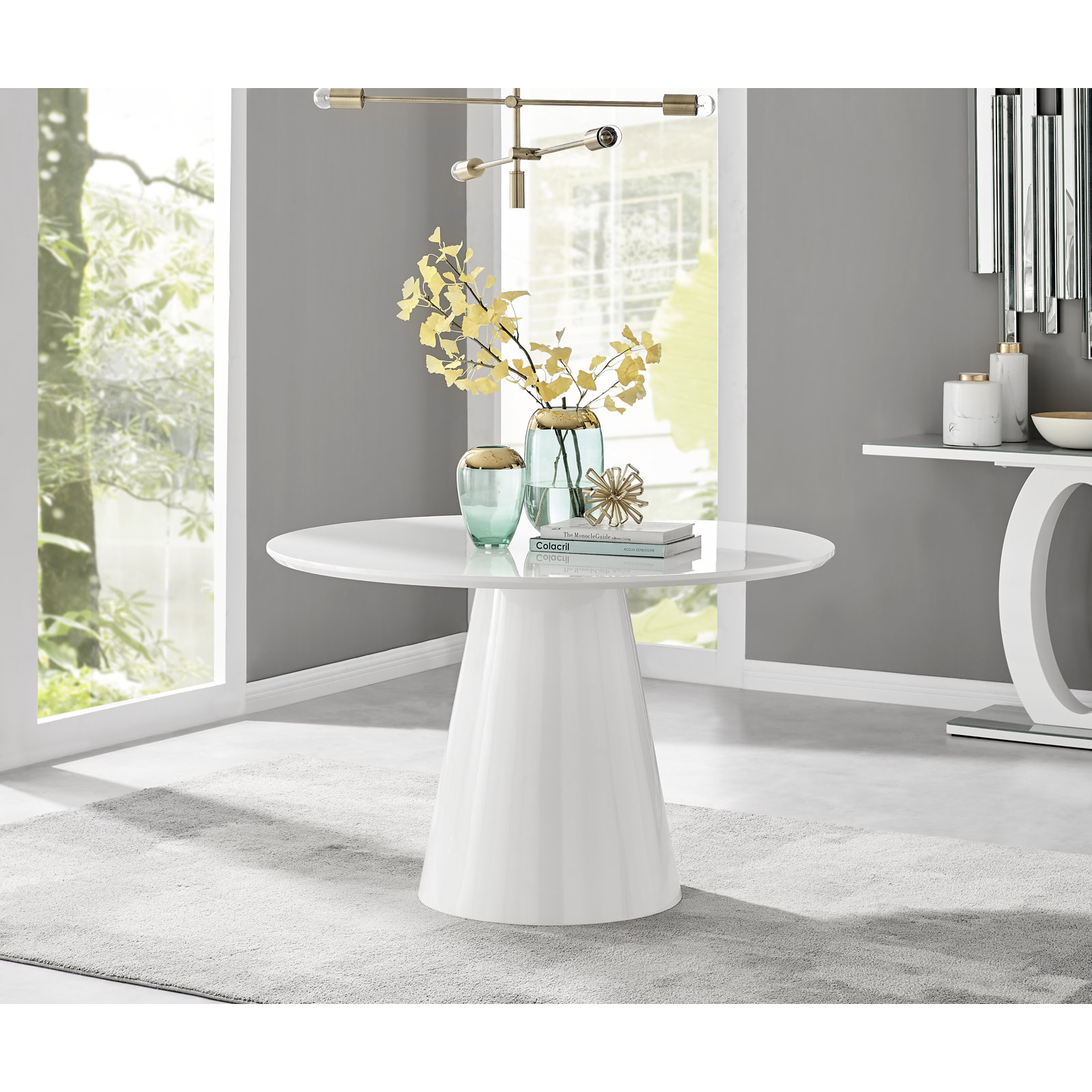 Tierra Statement Pedestal Round Dining Table