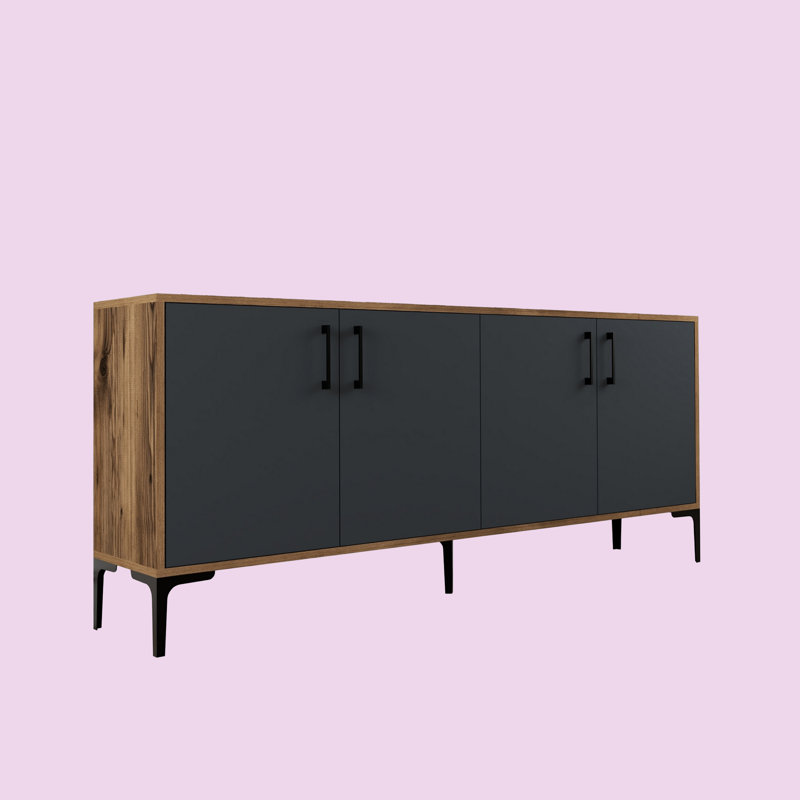 Console 70,9 po de largeur avec 4 armoires rectangulaires