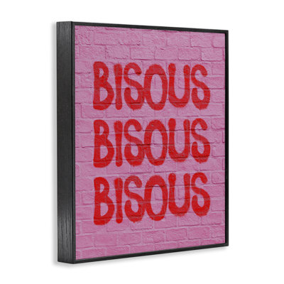  Bisous on Brick Pattern Giclee Art by House of Lulu