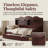 Twin-Size Daybed Frame, Platform Bed With Storage, Espresso Wooden Daybed, No Spring Box Required, Vintage Style-342022452