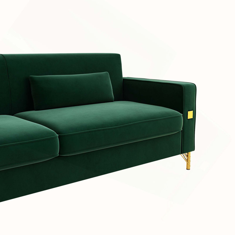 Canapé Modern Luxe, Retro Green Velvet