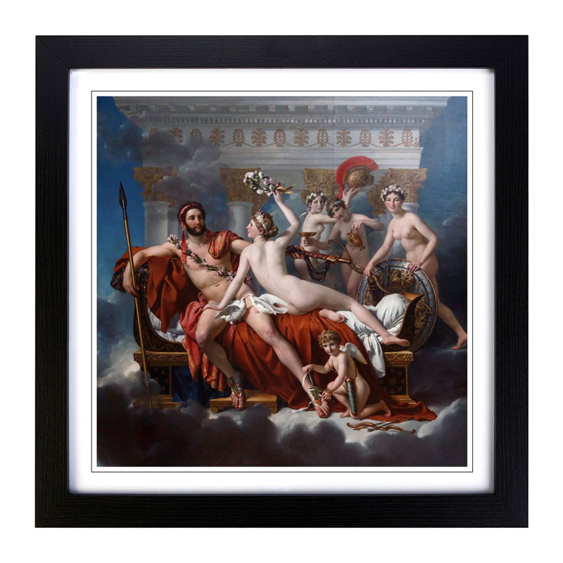 March Venus by Jacques Louis-David - Framed Print, Black