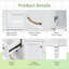 Ensemble de meuble-lavabo 36 po avec lavabo, meuble autoportant blanc avec cuve en céramique, cadre en bois aggloméré et en bois massif, tiroir supérieur rabattable, portes à fermeture en douceur, 2 tiroirs de rangement, poignées dorées-790022077