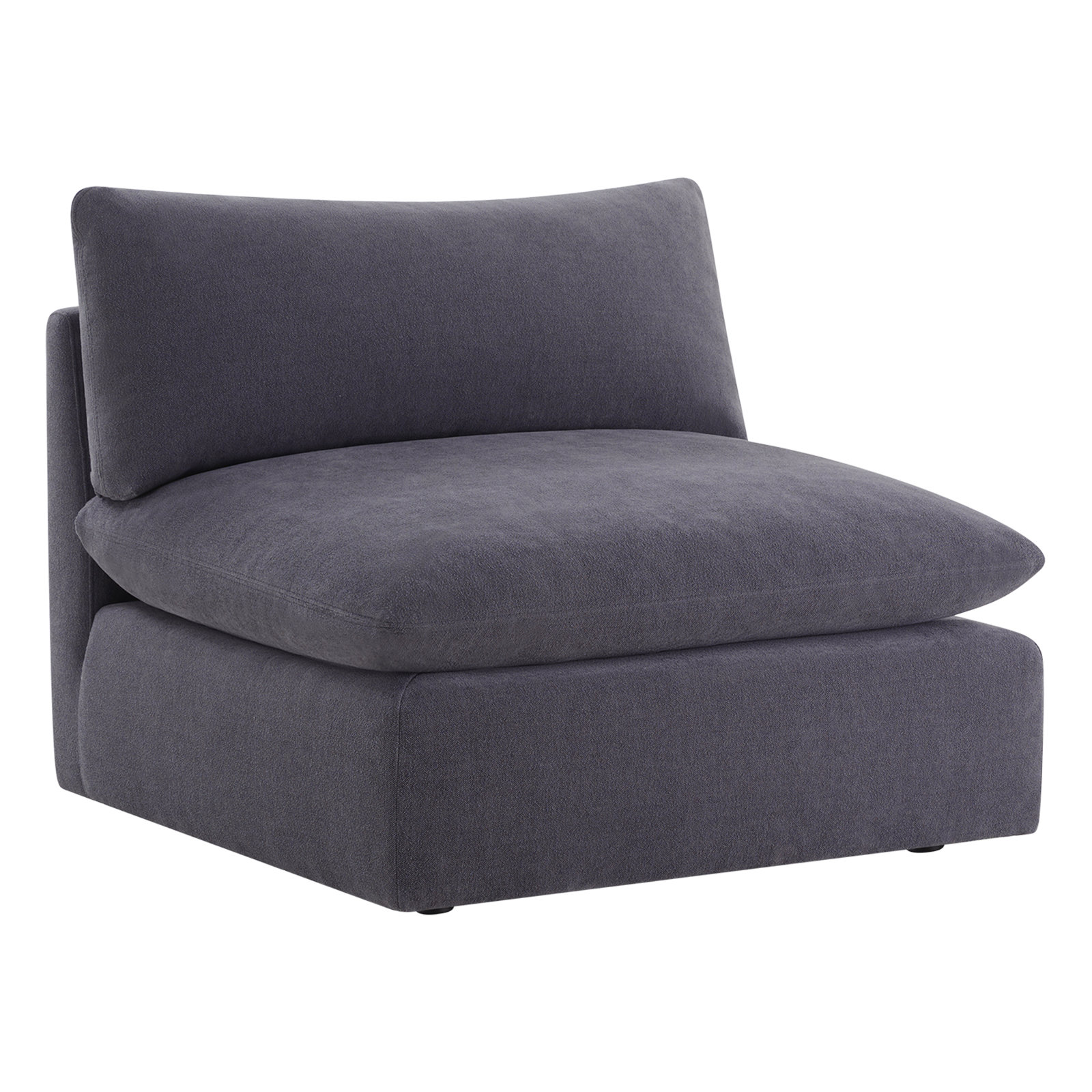 Annabella Armless Accent Chair, Willow Zinc Performance Chenille