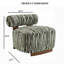 Tissu contemporain à rayures zébrées avec dossier cylindrique et mousse haute densité pour un confort confortable-1287704010