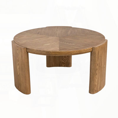 Round Coffee Table with Curved Legs