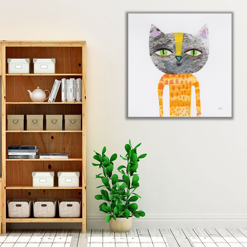«Cool Cats I», reproduction d'art sur toile, H 12 po x l 12 po