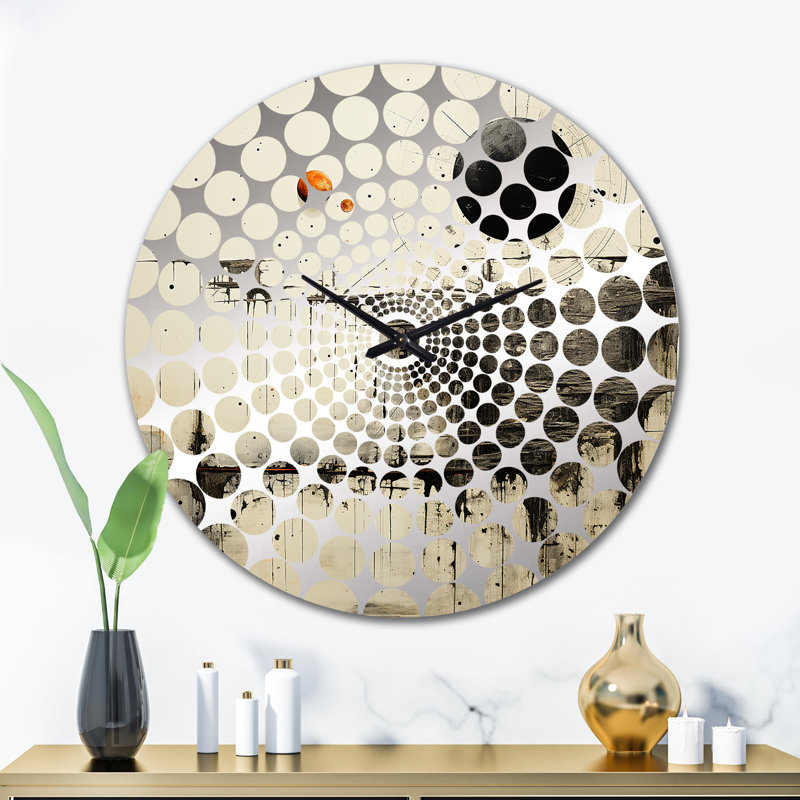Zachari - Horloge murale peinture abstraite, Grand