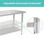 Table de travail durable en acier inoxydable de calibre 18 avec tablette inférieure pour une utilisation efficace dans la cuisine-1578134841