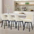 Swivel Upholstered Counter Stool And Bar Stools With Full Back And Solid Wood Frame
