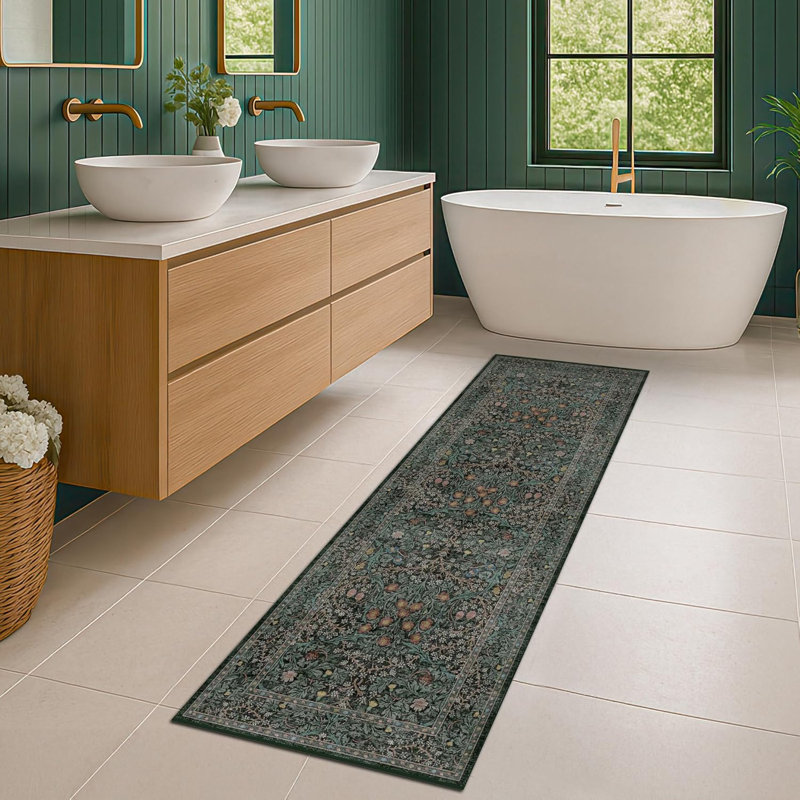 Tapis de couloir de cuisine lavable antidérapant, Tapis de couloir 2 pi x 7 pi