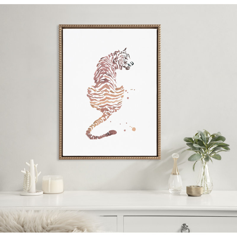 «Boho Tiger» par Viola Kreczmer, reproduction d'art sur toile encadrée