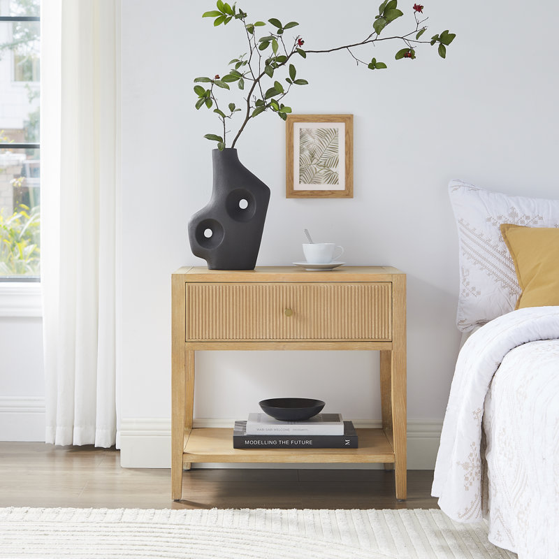 Flores Natural 1-Drawer Nightstand