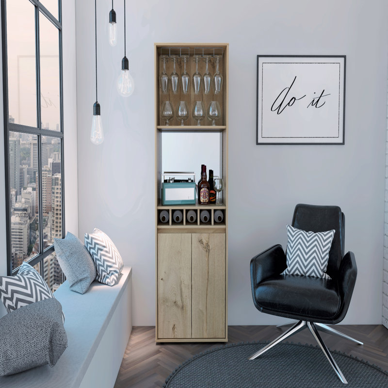 Bar 5 tablettes à 2 tablettes, H 70,8 po x l 22,9 po x P 14,8 po