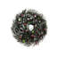 Couronne de Noël artificielle givrée avec feuilles et baies - non éclairée-1668755897