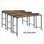 Bureau au-dessus du lit, bois brun rustique | Hauteur réglable de 40 à 44 po | Pieds en métal avec roulettes | Table polyvalente pour ordinateur portable / petit-déjeuner | Brun rustique | Bois d'ingénierie, métal