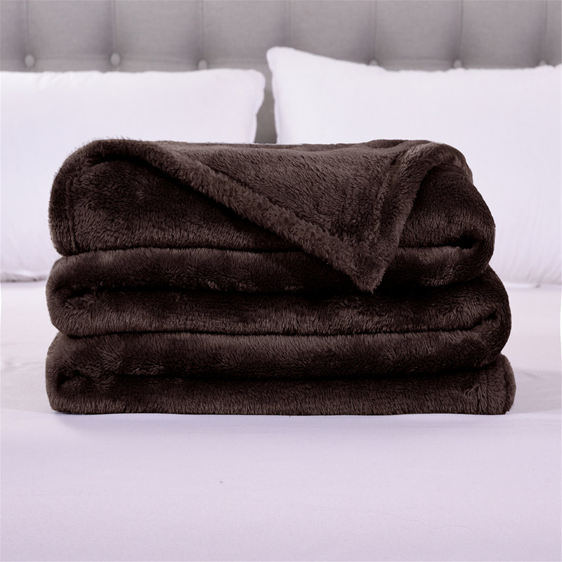Plain Weave / Muslin Throw Blanket, King, Brown