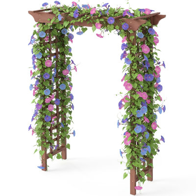 Élégant treillis en bois pour l'escalade de plantes et un décor de Noël dans le jardin, 85 pouces de haut, 26 pouces de large, cérémonie de mariage en bois massif, fiançailles spéciales, 86,61 po de profondeur, 9,06 de largeur