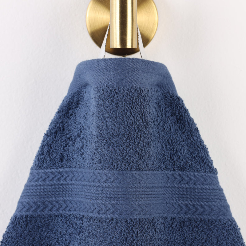 Ensemble de serviettes de bain 100% coton 450 fils 450 g / m² écologique, Marine