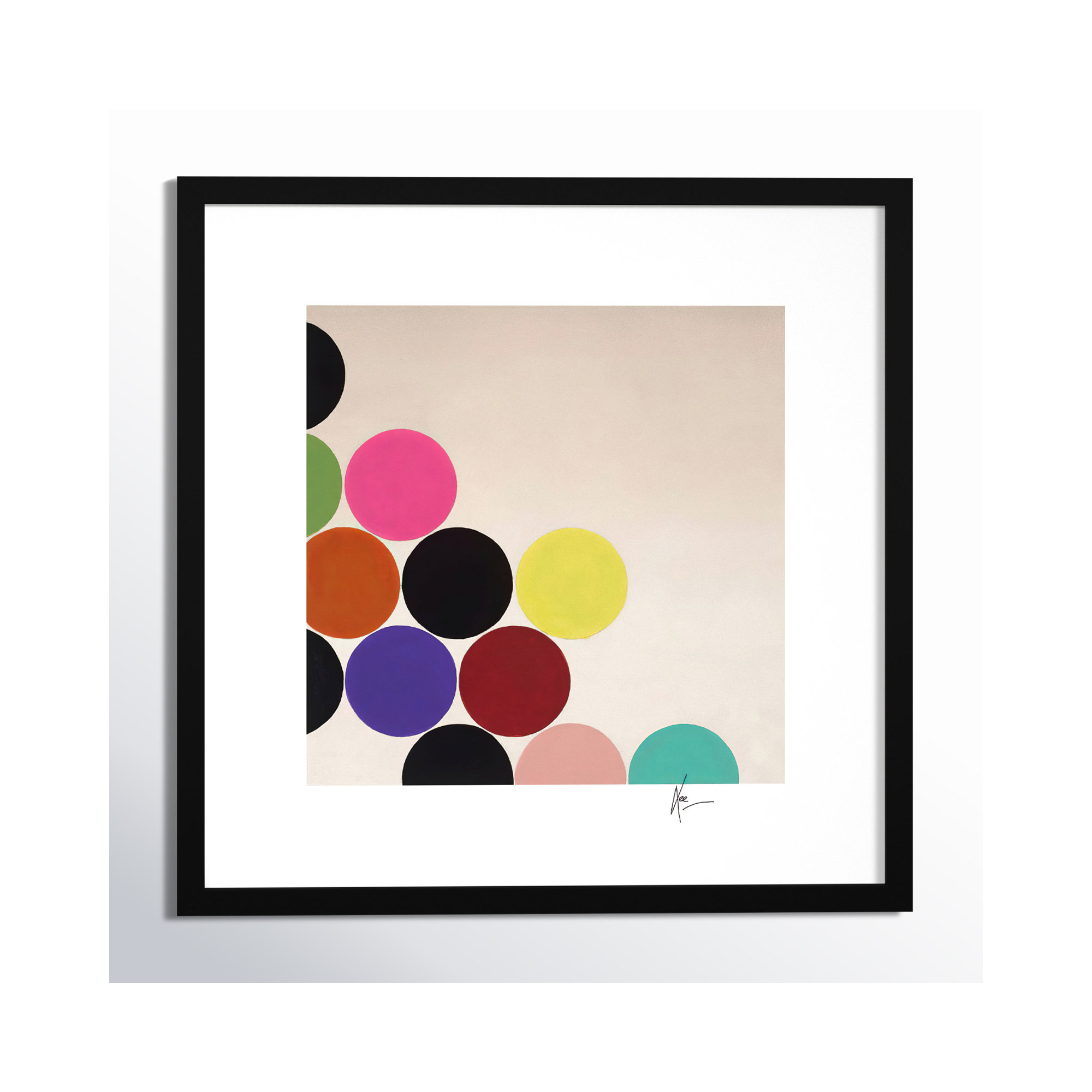 Joy by Lee Lessem, Black, 16" H x 16" W x 1.25" D