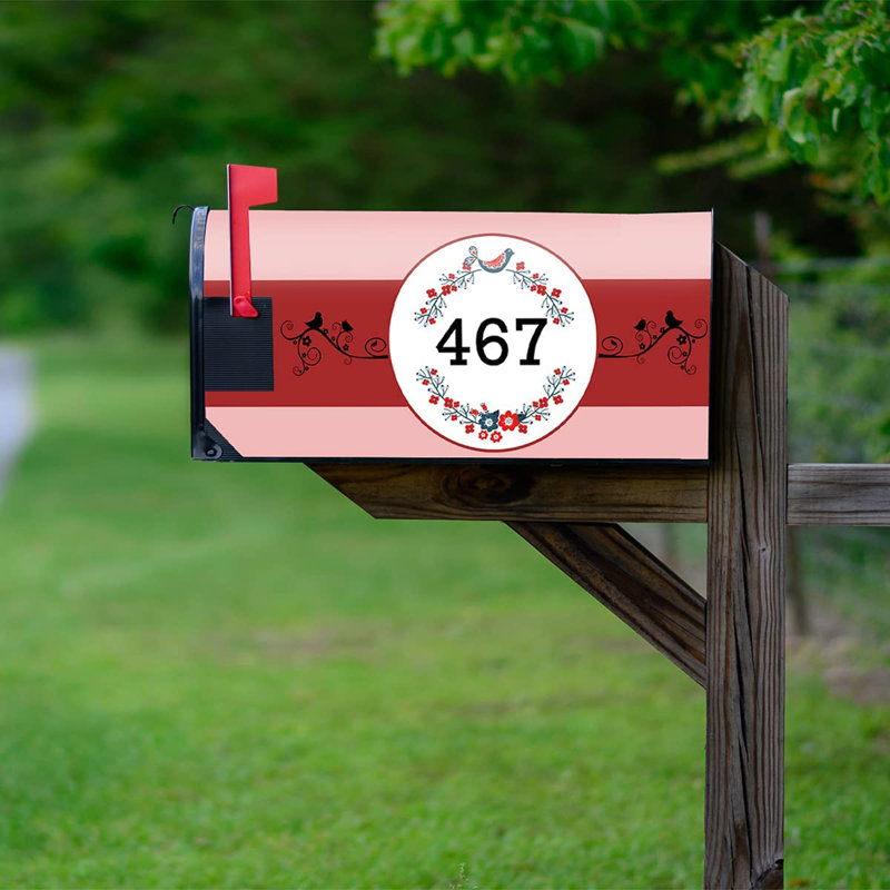 Vinyl Mailbox Cover, 25.5" H x 20.75" W x 2" D, Red