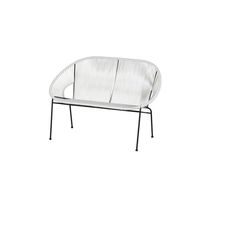  Ensemble de 2 causeuses d'extérieur Solara, Blanc