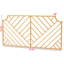 Tête de lit grand format en rotin brun naturel Braithe, H 32,53 po x l 63,53 po x P 1,8 po