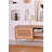 Modern Oak TV Stand with Metal Legs, 70.9 x 21.7 x 15.7 inches | 100% Melamine Coated Particle Board, Jute Fabric | Scandinavian Design, Sturdy & Stylish for Living Room Entertainment Centers