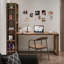 Bureau rectangulaire brun en bois massif-987541956