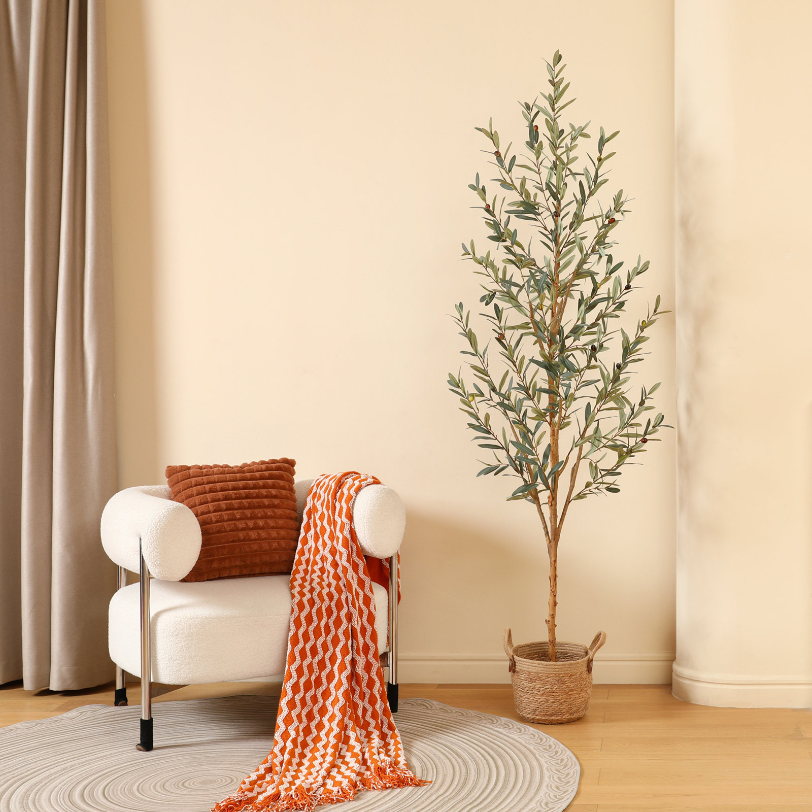 Adcock 48" Bougainvillea Tree in Planter, 1, Brown