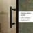 Matt Black Shower Door 72.In H X 48.In W - Tempered Glass, & Adjustable Durability Construction Clear Handle, , Waterproof Aesthetics-120954787