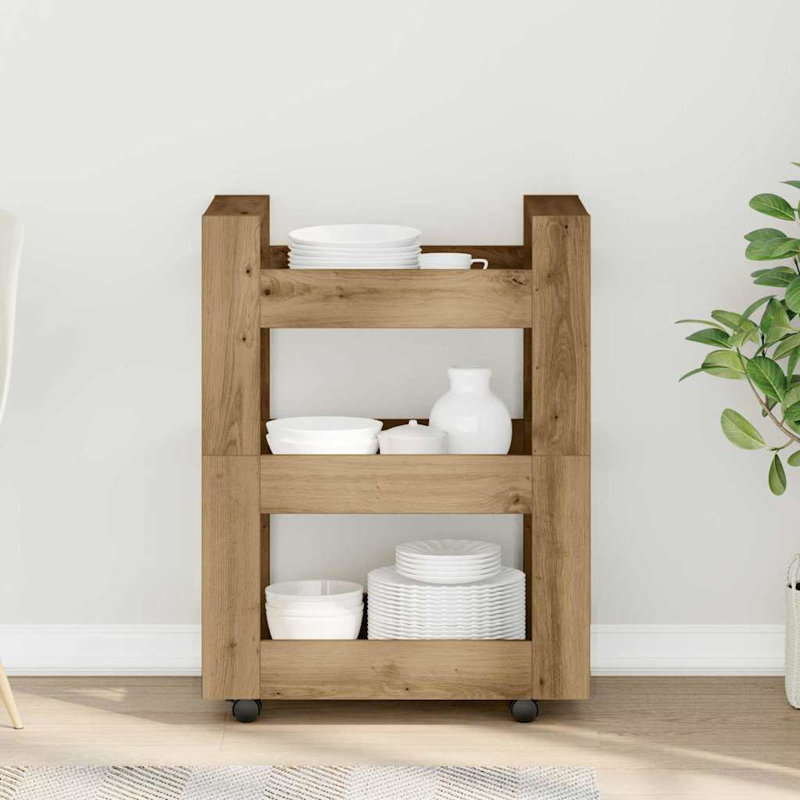 Bar Cart, Artisan Oak