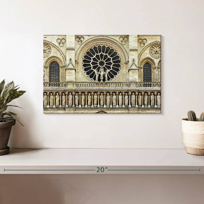Lilie, cathédrale gothique Notre-Dame, H 8 po x l 12 po