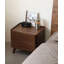 Table de chevet moderne double minimaliste en noyer noir massif