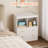 Changing Table With Pad, Modern Changing Station With 2 Drawers and 2 Open Compartments-846575877