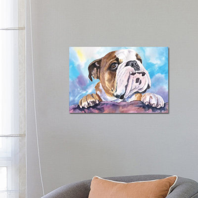 English Bulldog V by George Dyachenko - Wrapped Canvas Painting