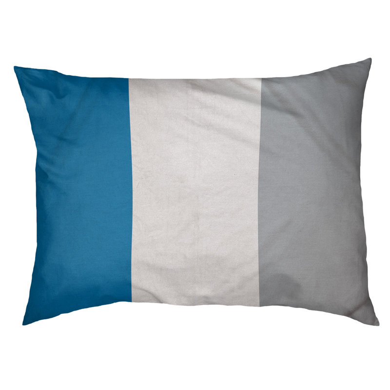 Oreiller Oklahoma, Très grand (l 50 po x P 40 po x H 7 po), Bleu / blanc / argent