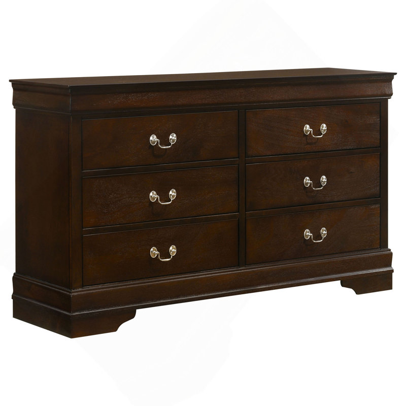 Commode moderne à 6 tiroirs, Cappuccino