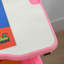 HOMCOM Kids Desk and Chair Set Height Adjustable Student Writing Desk Pink