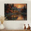 Autumn Sunset Cottage I sur impression sur bois-70208512