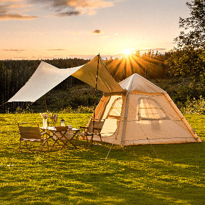 Tente cloche en toile pour 2 à 4 personnes
